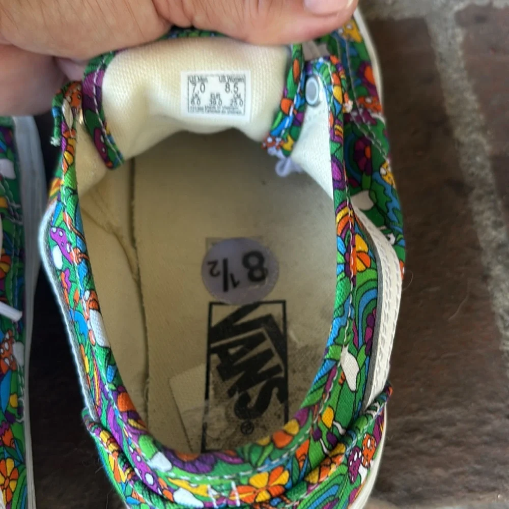 Vans Old Skool tapered psychedelic floral mushroom print shoes